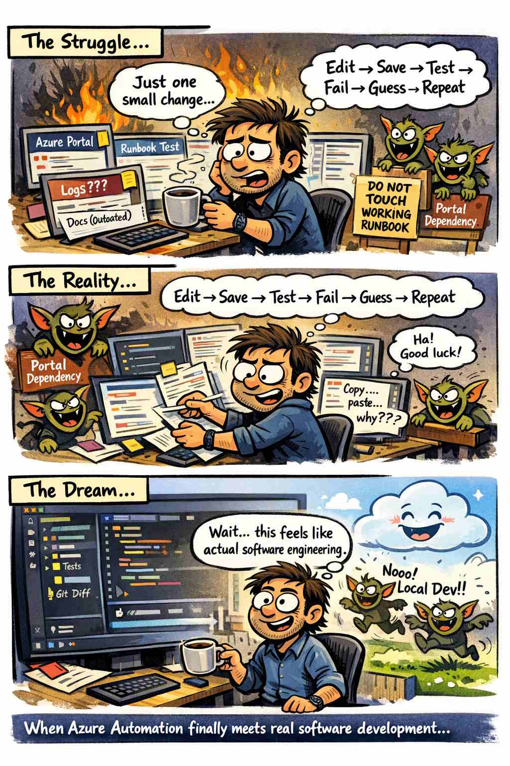 Teaser image for upcoming Azure Automation tooling announcement